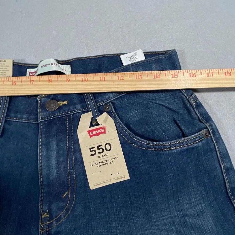 Levi 550 Relaxed Fit Jeans Youth 29x29 Tapered‎ Leg Blue Casual Workwear NWT